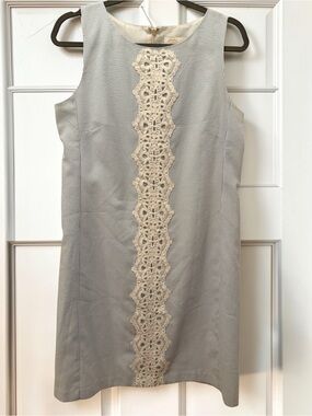 Papagallo Sleeveless Lace Front Seersucker Shift Dress Mommy and Me